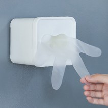 부착식 소품 케이스 헤어캡 정리함 일회용 위생장갑 비닐장갑 통