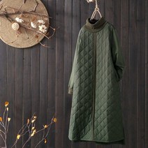 패딩 원피스 여성 겨울 원피스 폴라 롱 복고 솜누비 원피스 빈티지 터틀넥