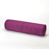 솔리드 긴 라운드 출산 베개 코튼 린넨 목 머리 받침 베개침대 의자 자동차 좌석 등받이, 01 10x40cm, 13 purple