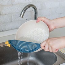 규즈몰 쌀 세척 스틱 봉 세척기 씻는 도구 씻기 거름망 채반 채망 물빠짐 간편 A
