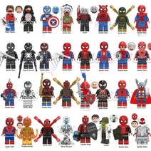 아이언 맨 컬렉션 기념 매뉴얼 풀 세트 조립 완구 마블, 스파이더맨 피규어 32종