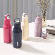 이뿌니 이지캐리 이중진공 핸들 텀블러 보온 보냉 보온병 450ml, 실버