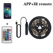 전기 RGB 5050 LED Strip Light 5V USB Bluetooth IR remote pFlexible Diode Suitable For Living Room De, 03 2m, 01 Bluetooth IR