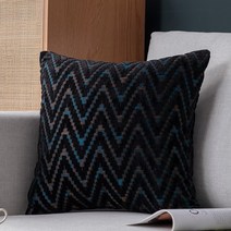 중층방석 접이식 단차방석 편한 좌대방석 웨이브 디자인 럭셔리 쿠션 커버 소파 거실 베개 고급 침실, 08 black_01 45x45cm