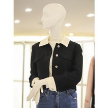 주크 (행사) [주크] 배색 카라 크롭 자켓 (Z231MSF012)