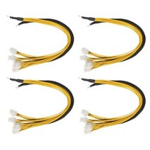 6pin 커넥터 서버 전원 케이블 pcie express for antminer s9 s9i z9 for p3 p5 support miner psu cable, 4개