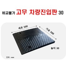 경사로X진입판 고무차량진입판 3cm (고무카업 30mm) 경사로 자동차 주차장 차량 턱받침 제작