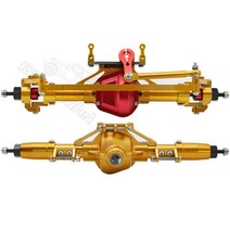 금속 CNC 전방 후방 차축 서보베이스 포함 1/10 RC 락 크롤러 자동차 축 SCX10 RC4WD D90 업그레이드 부, 09 GN Front Rear Axle