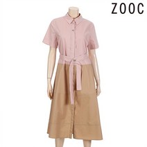 주크 반전배색 카라넥 원피스 Z212MSE055 PK