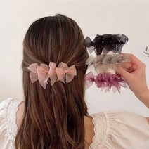 디어쇼룸 무드쉬폰리본 헤어클립핀 리본 진주핀 하트핀 옆머리핀 앞머리핀 올림머리핀