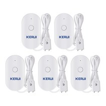 수도 누수탐지기 KERUI 스마트 와이파이 워터 센서 홈 주방 누수 감지기 Tuya APP 모니터링 전화 알림 보안, CN, 5pcs Water Sensor
