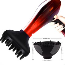 볼륨 물결 고데기 전기머리인두 롤브러쉬 오토롤링 디퓨저 디스크 헤어드라이어 곱슬 건조 송풍기 헤어 컬러 스타일링 도구 액세서리 살롱 유니버설 헤어 컬 디퓨저 커버, 블랙 b