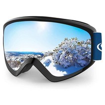 Findway 아동용 스키 고글 스노우 스노보드 남아 여아 청소년 OTG, A5-black Frame Silver Lens(vlt