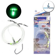 트리플 일체형 생미끼채비 20호 22호 24호 광어 농어 우럭 민어 낚시