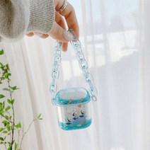 에어팟 호환 케이스 FundaAirpods Pro 커버 퀵샌드 헤드폰 파라 3 2 럭셔리 일본 애니메이션 쉘 팔찌 반짝이, 에어팟 3용, 유사 c