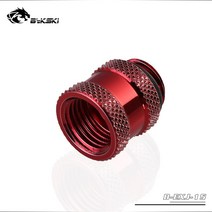 Bykski 워터 쿨링 남성-여성 15mm 익스텐더 블랙 실버 골드 화이트 블루 피팅 G1/4 B-EXJ-15, 06 Red