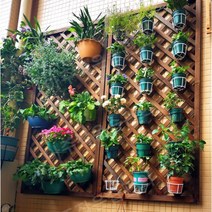 담벼락 야외 주택 울타리 라틱스 테라스난간 주택담장 철제대문 펜스울타리 데크 파티션, 오렌지30x90