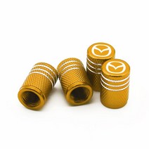자동 4pcs 자동차 바퀴 타이어 밸브 모자 커버 용품 마즈다 3 6 CX5 ATENZA Axela 5 7 323 626 RX8 CX6 CX4, 05 4pcs Mazda Golden