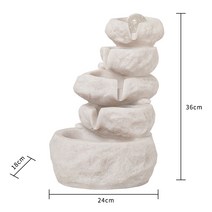 실내 인공폭포 수경 가정용 거실 식당 카페 방, 화이트