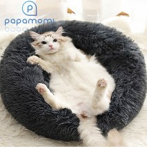 파파모미 고양이방석 털방석 보온방석 둥지 꾹꾹이 본능 자극 방석, 핑크