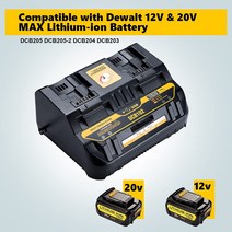 디월트충전기 호환 USB 포트 5V Dewalt 12V 14.4V 18V Dcb101 Dcb200 EU 미국 도구 전원 충전기 더블 리튬, 04 AU