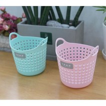 파스텔컬러 수세미 행주 보관 미니 바스켓 주방청소, 핑크
