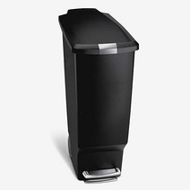 심플휴먼 Simplehuman CW1361 슬림 페달 휴지통 블랙 40L 독일, 40 L — Schmaler Treteimer+뚜, black