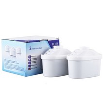 독일 간이정수기 휴대용 미니 수소물 범용 정수 필터 카트리지 석회질 염소 불순물 정화, 2팩