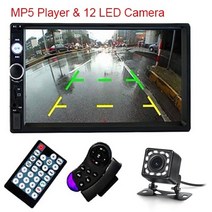 자동차 카 차량 플레이어 오디오 블루투스 카오디오 podofo 2 din 라디오 7 hd autoradio 멀티미디어 2din 터치 스크린 auto audio car mp5, 제어 및 12 주도