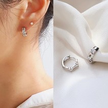 브이와이 [VY] 여자 쁘띠 큐빅링귀걸이 클래식 컷오프 이어링