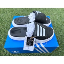 아디다스 ALPABOUNCE 남성 슬라이드 슬리퍼 코어블랙화이트 [브랜딩랩스]