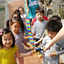 문구랑만들기랑 미아방지용품 [바깥놀이용품][안전용품] 인솔띠두줄기차(6인용 8인용 10인용), NO.297 무지개띠(8인용)