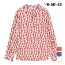 초커리본넥블라우스