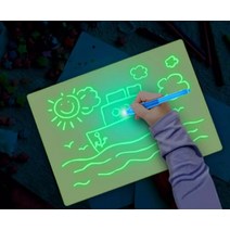 유아 매직보드 빛으로 그리는 신기한 매직보드 드로잉 야광패드A3 A4, 신기한매직보드 A3
