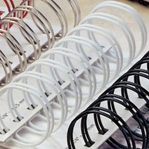 피스코리아 서류묶음 제본소모품 2공천공기 노트제본 자동천공기 펀칭 문서청공기, xz@ 카피어랜드 와이어링 11mm (2대1) 100입, xz@ 은색