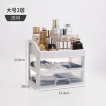 미니선반중 자상자 궤짝 수납 의 놓다 전시함 스몰자 서랍 식 립스틱룩 표면상 테이블 칸 화장품, 투명 큰사이즈 2층