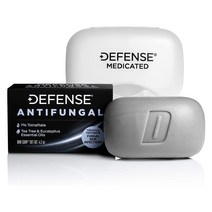 Defense 디펜스 안티펑갈 무좀 발냄새 가려움 발땀 각질 제거 비누 & 케이스 Antifungal Bar Soap with Case, 1개