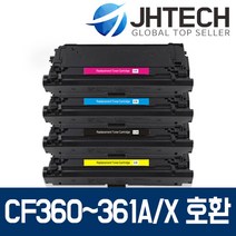 HP CF360A CF360X 토너 M553 M553DN M553N M577 M552DN, 1set, HP M552 토너 CF360A 361A 362A 363A 4색
