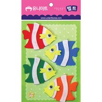 동아측기 환경구성 [펠트] 열대어A (4pcs/80x65mm), 본상품