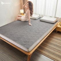 매트리스토퍼 돌 침대 라텍스 매트리스 토퍼 접이식 싱글 더블 미끄럼 방지 부드럽고 편안한 고무 쿠션 척추 보호, 180x200cm, Thick 9cm