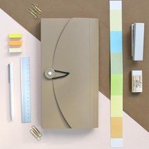 아코디언 서류정리함 통장 파일함 바인더 문서화일 보험화일 문구용품 증권파일 화일, 1개, 브라운클리어