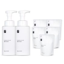 생활공작소 핸드워시 청포도향 500ml 2개 + 리필 400ml 5개, 1세트