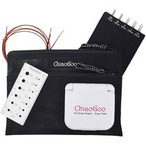 ChiaoGoo 12.7cm(5인치) 트위스트 교체 가능한 바늘 세트 레드 레이스 미니 미국 000-1.5 427186