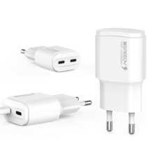 스피디 2포트 고속 PD3.0+PD3.0 (20W) 가정용충전기(케이블 미포)