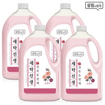 [KT알파쇼핑]아토세이프 세탁선생 섬유유연제 로즈부케향 2.5L 4개