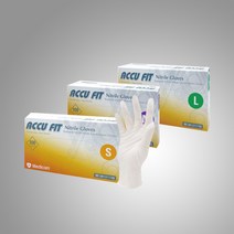 행복물류 메디컴 아큐핏 니트릴장갑 의료용장갑 고무장갑 100매입, 화이트 대(L), 대(L)