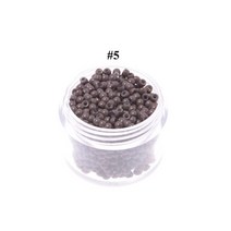 직경 100mm 실리콘 헤어 비즈 나노 링 마이크로 패션 살롱 헤어스타일리스트 익스텐션 도구 7 색 LZH0081 2.9 개, [03] 5 Brown