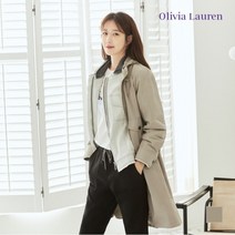 올리비아로렌 배색포인트 트랜디 롱점퍼 VOCCLYS2261