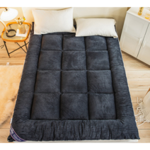 gqrui 양털 극세사 토퍼 두꺼운 양모 침대 매트 겨울 자가 발열 토퍼매트리스 매트 다다미 패드 보아 자수, 벨벳 그레이
