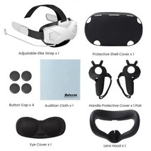 oculus quest 2용 스트랩 배터리 엘리트 halo 스트랩 배터리 팩으로 조절 가능 vr 충전 케이블 oculus quest2 vr 액세서리, 세트 4